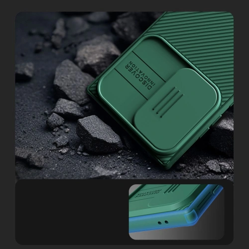 Details of the Nillkin Camshield Pro case, showing precise cutouts for ports.