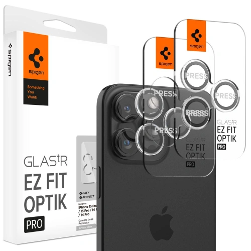 Szkło hartowane Spigen Optik.tr ez Fit na aparat iPhone 14 Pro, idealna ochrona obiektywu.