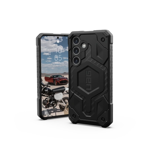 Etui UAG Monarch Pro w kolorze czarnym, idealnie dopasowane do Samsung Galaxy S24 5G.