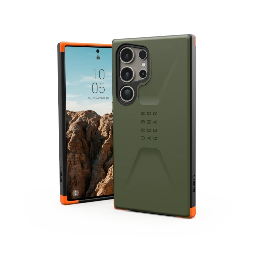 Etui UAG Urban Armor Gear Civilian w kolorze oliwkowym dla Samsung Galaxy S24 Ultra 5G.