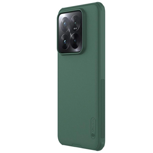Nillkin Super Shield Pro case in deep green color, ideal for Xiaomi 14 Pro.