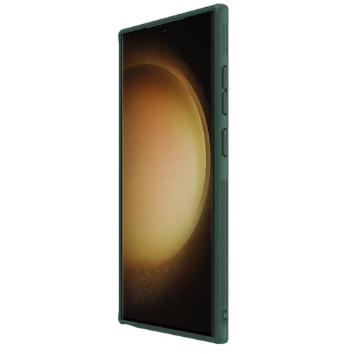 Green Nillkin Super Shield Pro case with precise cutouts for ports.