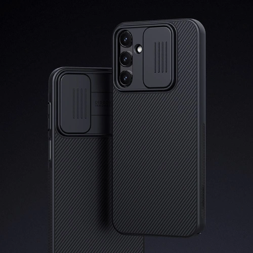 Nillkin CamShield case in black, perfect for Samsung Galaxy A25 5G.