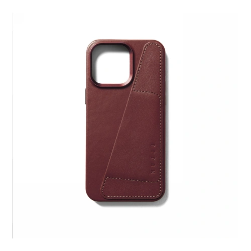 Etui Mujjo na telefon, z widokiem na kieszonki na karty i stylowy design.