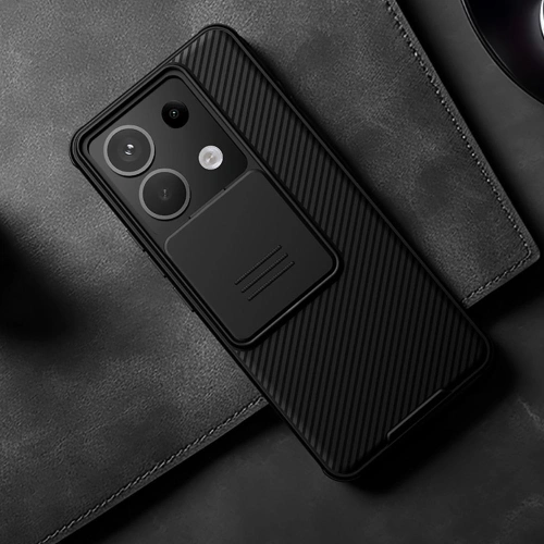 Etui Nillkin Camshield Pro zamontowane na telefonie Xiaomi Redmi Note 13 Pro 5G.
