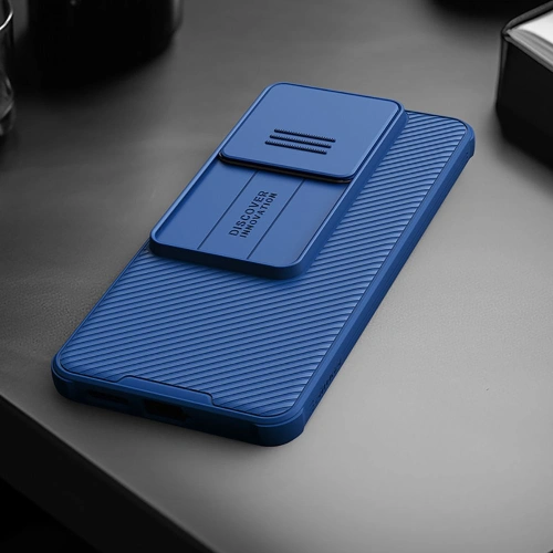 Stylowe etui Nillkin Camshield Pro w czerni, oferujące ochronę dla smartfona.