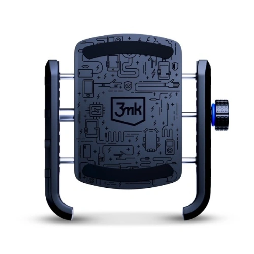 Zbliżenie na uchwyt na kierownicę 3MK Steel Bike Holder, ukazujące jego solidną konstrukcję.