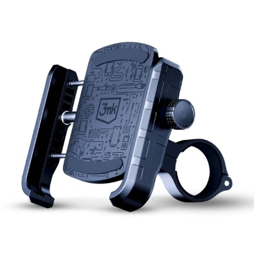 Stylowy uchwyt na kierownicę 3MK Steel Bike Holder, idealny do jazdy miejskiej.