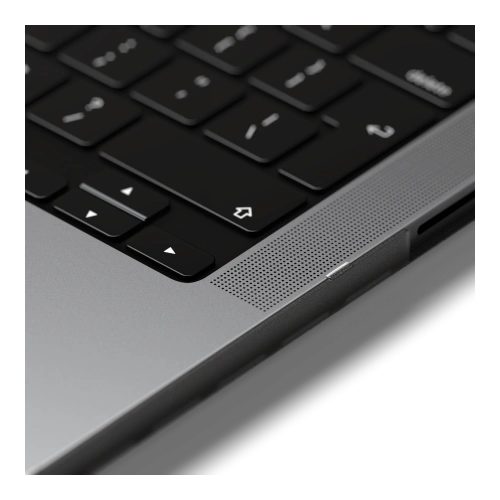 Közelről a Satechi Eco Hardshell tok, bemutatva elegáns dizájnját.