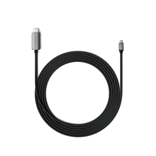 Satechi USB-C / HDMI 2.1 cable in space gray, 2 meters long, ideal for 8K image transmission.