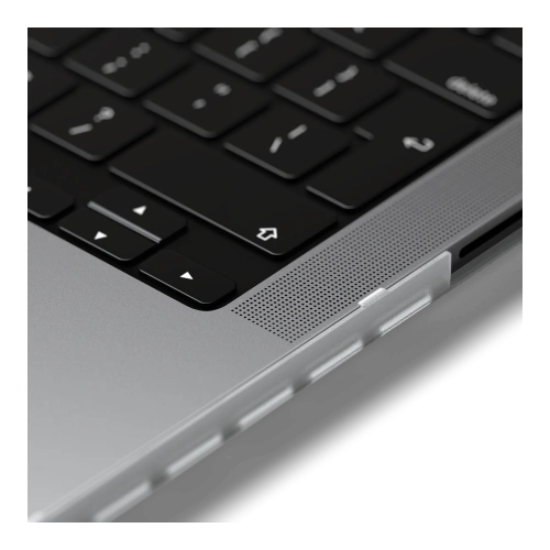 Close-up of the Satechi case, showcasing its durable and eco-friendly construction.