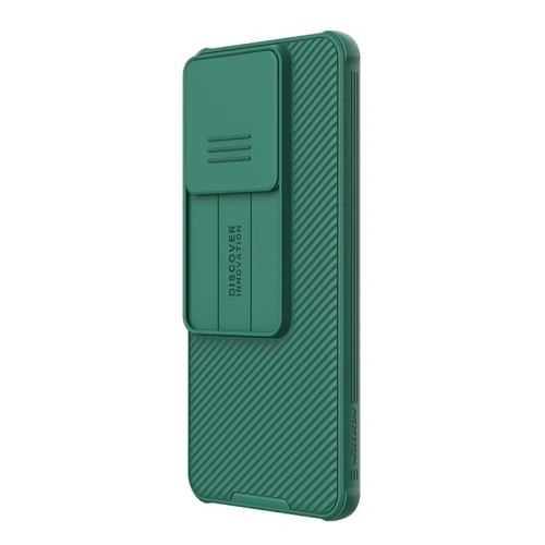 Nillkin CamShield Pro case in deep green color, perfect for Xiaomi Redmi Note 13 Pro 5G.