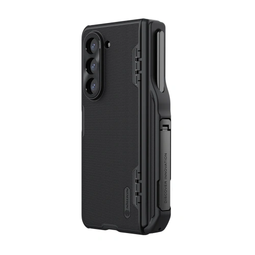 Vedere laterală a carcasei Nillkin Super Frosted Shield Fold, arătând designul său subțire