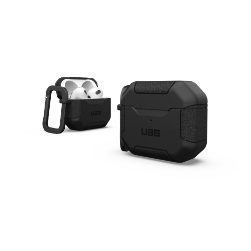 Zbliżenie na etui UAG Urban Armor Gear Scout, pokazujące wytrzymałość i styl.