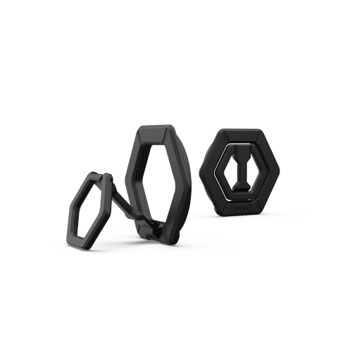 Podstawka magnetyczna UAG Urban Armor Gear w kolorze czarnym, idealna do wygodnego trzymania telefonu.