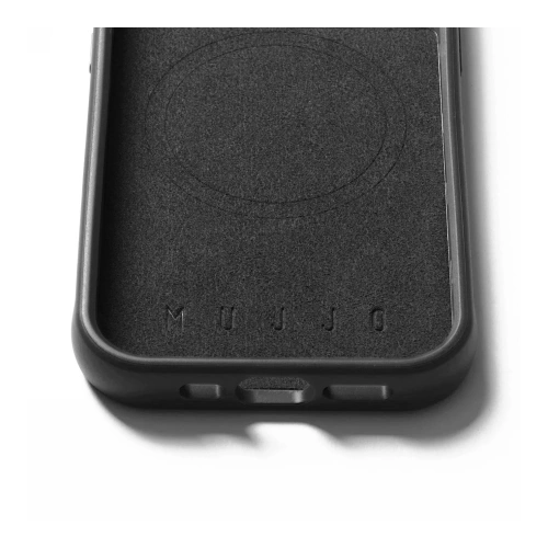 Etui Mujjo Impact Case na tle minimalistycznym, podkreślające jego elegancki design.