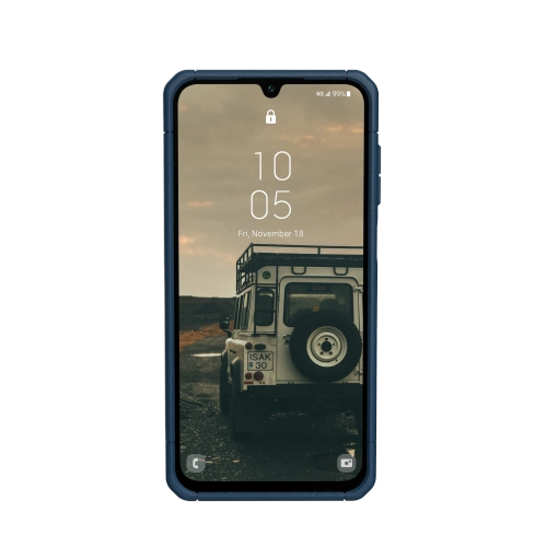 Etui UAG zamontowane na Samsung Galaxy A15 5G, prezentujące stylowy wygląd.