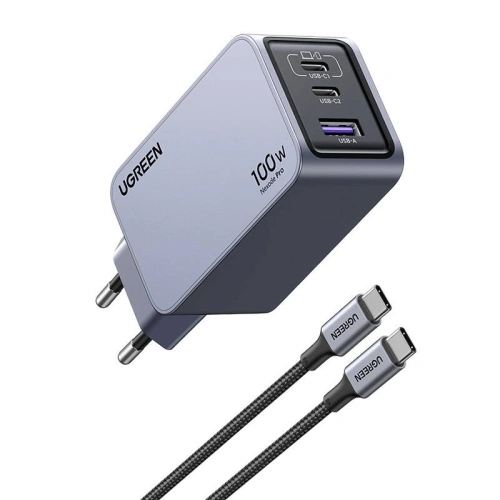 Ugreen Nexode Pro 100 W GaN wall charger with USB-C and USB-A ports