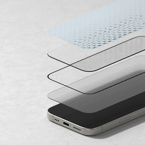 Szkło hartowane Ringke Easy Slide Apple iPhone 16 Pro Black [2 PACK] - zdjęcie 6