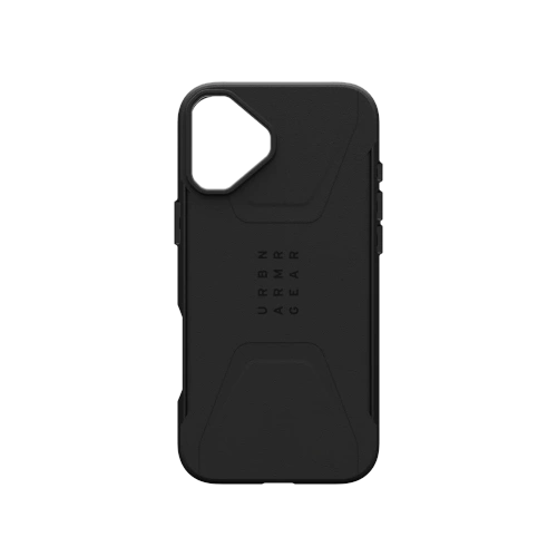 Etui UAG Urban Armor Gear Civilian w kolorze czarnym, idealnie dopasowane do iPhone 16 Plus z funkcją MagSafe.
