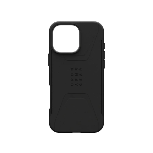Etui UAG Urban Armor Gear Civilian w kolorze czarnym, idealnie dopasowane do Apple iPhone 16 Pro Max z funkcją MagSafe.