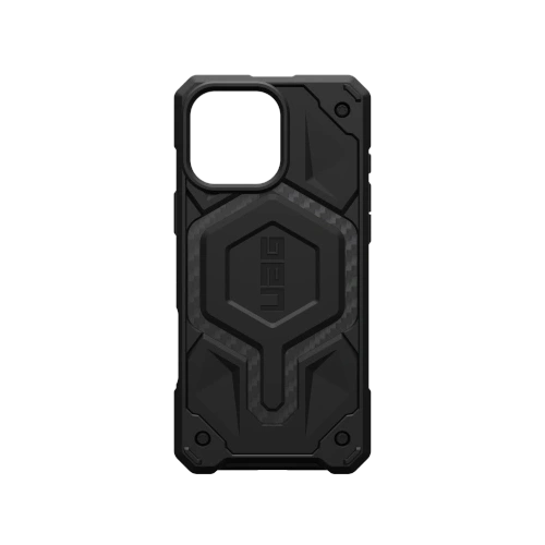 Etui UAG Monarch w kolorze czarnym, wykonane z hybrydowego materiału, idealne do Apple iPhone 16 Pro Max.