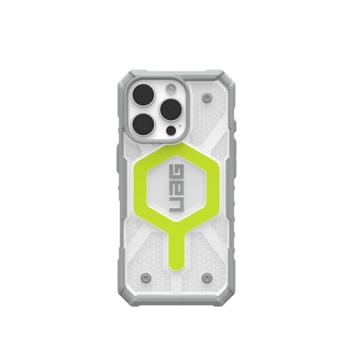 Etui UAG Pathfinder Clear w kolorze przezroczystym, idealne do Apple iPhone 16 Pro z systemem MagSafe.