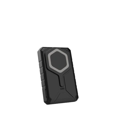 Powerbank UAG Urban Armor Gear w kolorze czarnym-szarym, z dużą pojemnością 10000mAh.