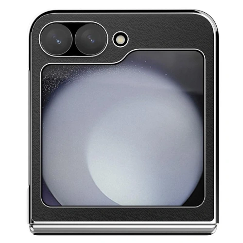 Nillkin Camshield Flip Leather Hülle in Schwarz, perfekt angepasst an das Samsung Galaxy Z Flip 6.