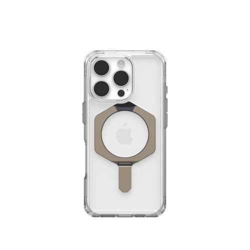 Etui UAG Urban Armor Gear Plyo XTE w kolorze tytanowym, idealnie dopasowane do iPhone 16 Pro.
