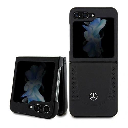 Etui Mercedes MEHCZF5ARMBK w kolorze czarnym, idealnie dopasowane do Samsung Galaxy Z Flip5.