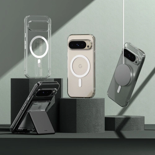 Zbliżenie na przezroczyste etui Ringke Fusion, ukazujące detale i jakość wykonania