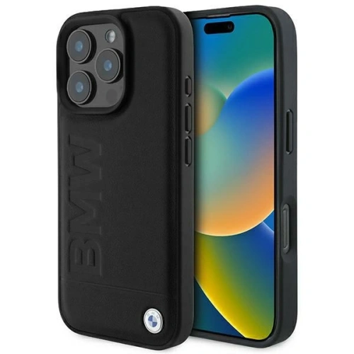 Etui BMW BMHCP16LSLLBK w kolorze czarnym, idealne do Apple iPhone 16 Pro.
