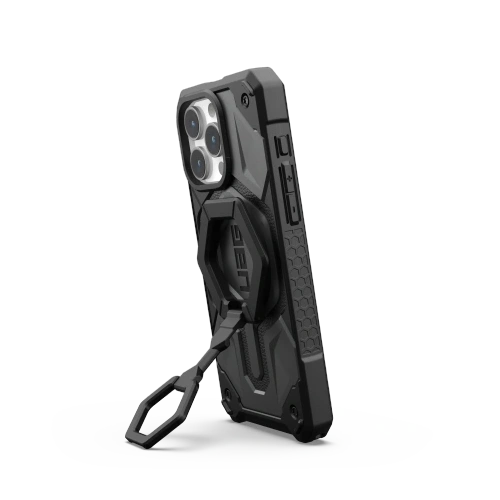 Widok podstawki UAG Urban Armor Gear, prezentującej funkcjonalny design i mocny magnes.