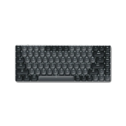 Satechi SM1 Wireless Mechanical Keyboard in charcoal color, with backlighting and sleek design.