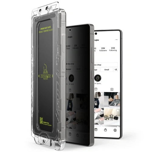 Zestaw dwóch szkieł prywatyzujących Ringke Easy Slide do Samsung Galaxy S25 Ultra, chroniących ekran przed spojrzeniami z boku