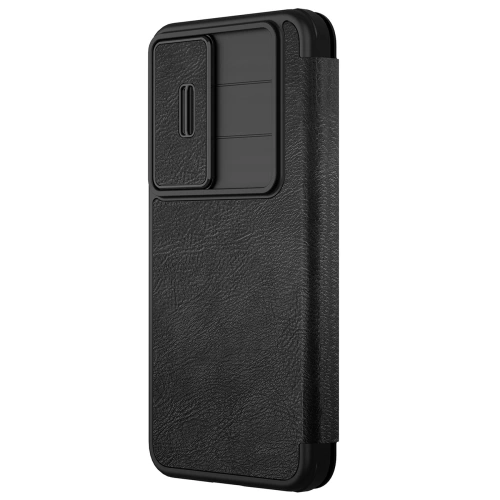 Das Nillkin Qin Pro Case in Schwarz, ideal für das Samsung Galaxy S25+ Plus.