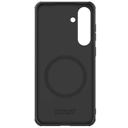 Black Nillkin Super Frosted Shield Pro case with visible cutouts for ports