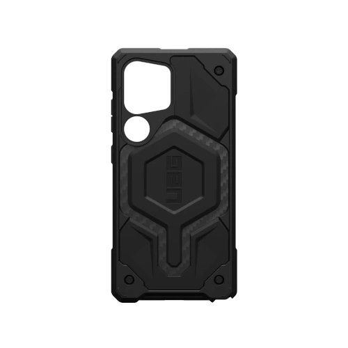 Etui UAG Monarch Pro w kolorze czarnym, wykonane z hybrydowego materiału, idealne dla Samsung Galaxy S25 Ultra 5G.