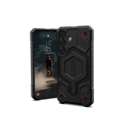 Etui UAG z funkcją MagSafe, prezentujące moduł magnetyczny w akcji.