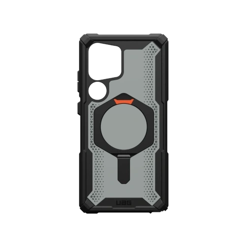 Etui UAG Plasma XTE Magnet w kolorze czarnym i pomarańczowym, idealne do Samsung Galaxy S25 Ultra 5G.
