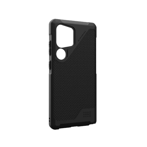 Zbliżenie na hybrydowy materiał etui UAG, podkreślające jego trwałość i nowoczesny design.
