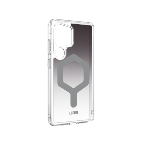 Zbliżenie na etui UAG Urban Armor Gear, pokazujące hybrydowy materiał i detale.