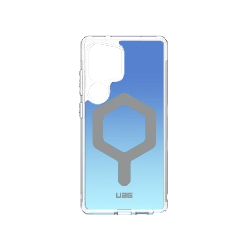 Etui UAG Urban Armor Gear Plyo Pro w kolorze blue ombre, z widocznym modułem magnetycznym.