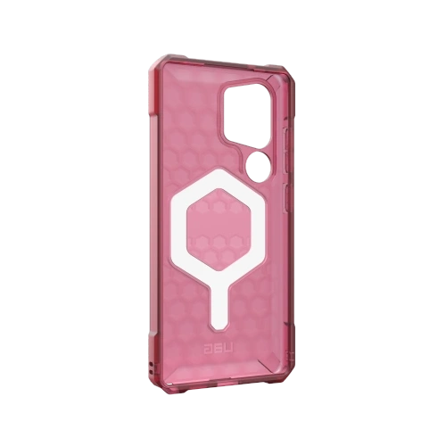 Zbliżenie na hybrydowy materiał etui, idealnie dopasowane do Samsung Galaxy S25 Ultra 5G.