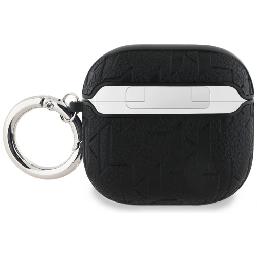 Zbliżenie na etui Karl Lagerfeld, ukazujące elegancki wz&oacute;r monogramu.