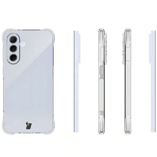 Etui Bizon Case Salpa zamontowane na Samsung Galaxy A56 5G, doskonałe dopasowanie.