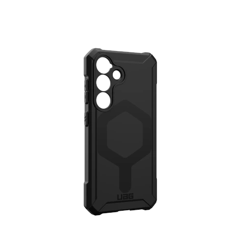 Etui UAG Urban Armor Gear w kolorze czarnym, idealnie dopasowane do Samsung Galaxy S25 5G.