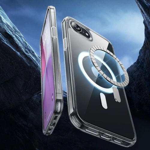 ESR Classic Hybrid HaloLock MagSafe case in transparent color, perfectly fitted for iPhone 16e.