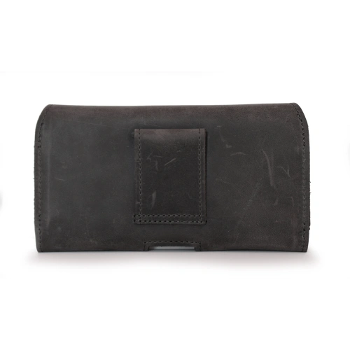 Leather case LURESKO FREYA XL for belt phone case 165x82x10mm (gray vintage)